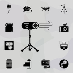 Poster - special effects icon. Universal set of equipment photography for website design and development, app development