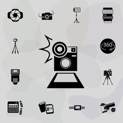 camera icon. Universal set of equipment photography for website design and development, app development