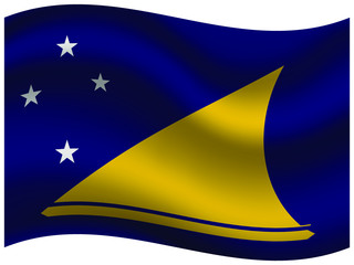 Fototapete - National flag of Oceanian Island Tokelau. Original colors and proportion. Simply vector illustration, from  countries set.