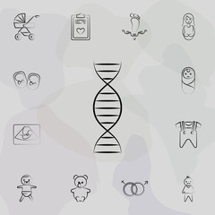 Canvas Print - Dna Mother and baby concept line icon. Universal set of maternity for website design and development, app development