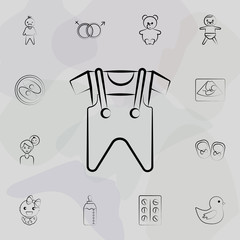 Wall Mural - Baby dresses concept line icon. Universal set of maternity for website design and development, app development