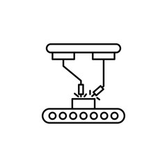 Poster - Robot arm icon. Simple line, outline vector of artificial Intelligence icons for ui and ux, website or mobile application