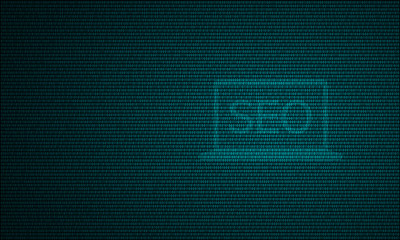 Poster - Digital SEO internet symbol light