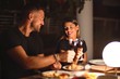© Krakenimages.com - Young beautiful couple dinning on celebration toasting and smiling at terrace