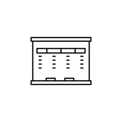 Poster - Board time record work office icon. Simple line, outline vector of office icons for ui and ux, website or mobile application on white background