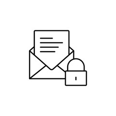 Poster - Litter, file, blocked icon. Simple line, outline vector of confidential information icons for ui and ux, website or mobile application