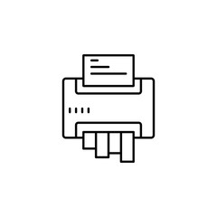 Poster - Shredder, file icon. Simple line, outline vector of confidential information icons for ui and ux, website or mobile application