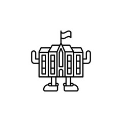 Poster - School building education icon. Element of school icon