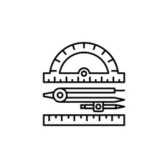 Poster - School equipment rulers icon. Element of school icon
