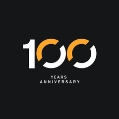 100 year anniversary vector template design illustration