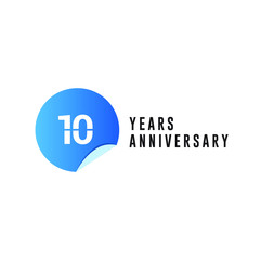 Canvas Print - 10 Year Anniversary Vector Template Design Illustration