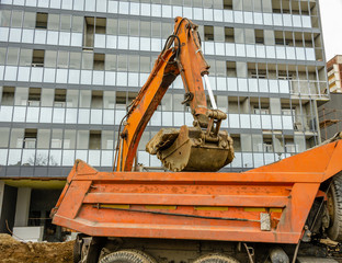 Construction of a new residential high-rise building.