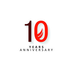 Canvas Print - 10 Year Anniversary Vector Template Design Illustration