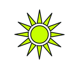 Wall Mural - sun icon