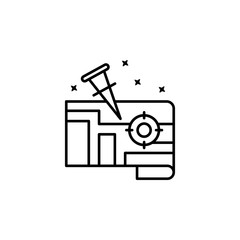 Poster - Navigation point map icon. Element of maps and navigator icon