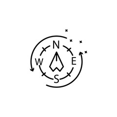 Poster - Compass cardinal points icon. Element of maps and navigator icon