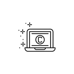 Poster - Notebook copywriting icon. Element of copywriting icon