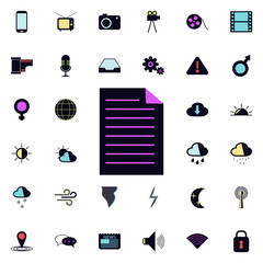 Poster - paper icon. Universal set of web for website design and development, app development