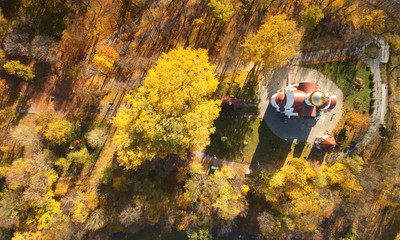 Poster - Orthodox church in autumn park