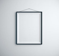 Poster - Blank placard on a concrete wall