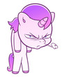 Resentful angry unicorn