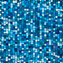 Blue Mosaic Seamless Background