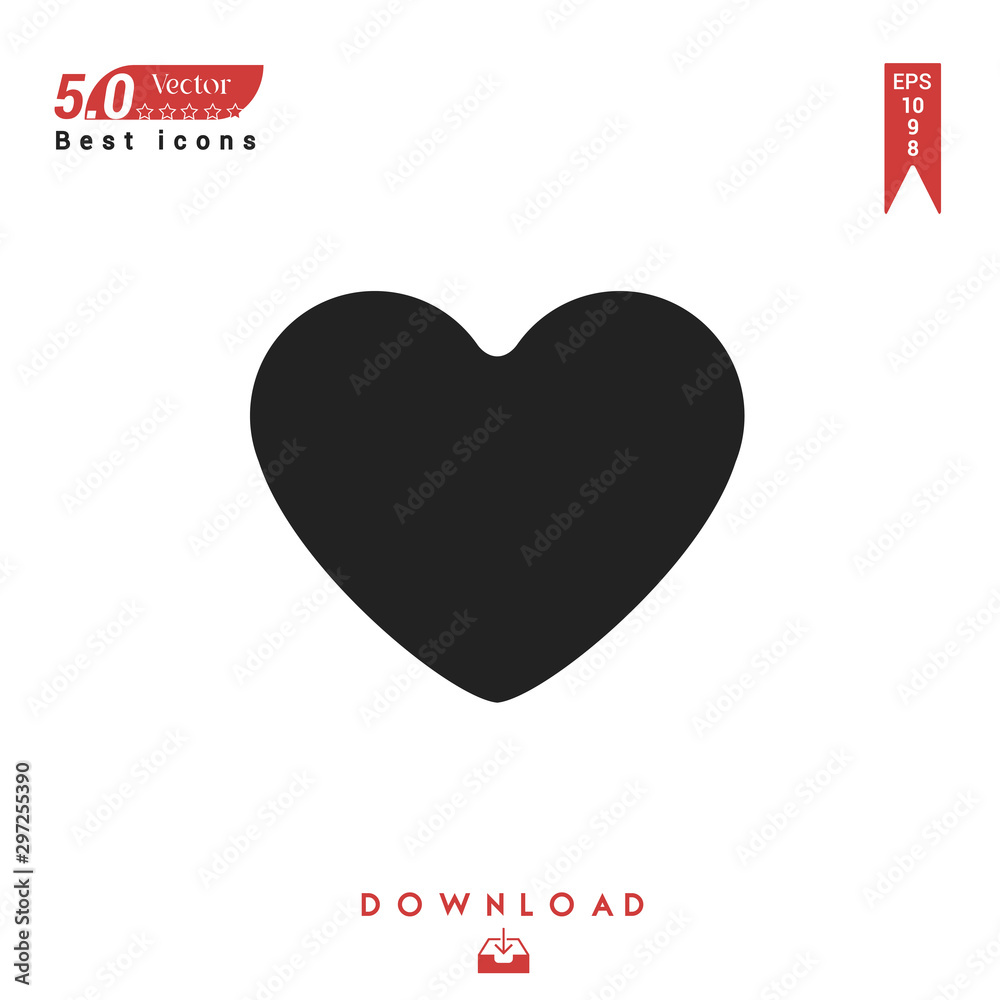 black heart icon. heart icon vector isolated on white background ...