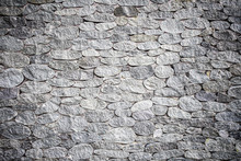 Background Texture Of Gray Stone Wall With Vignette