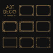 © Oniks Astarit - Set of Art deco borders and frames. Creative template in style of 1920s for your design. Vector illustration. EPS 10