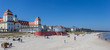 Panorama of hotels at the beach of Binz on Rugen island, Germany