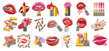 Lipstick Vector Set Clipart Design