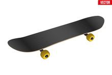 Classic Skateboard Isolated On White.