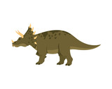 Fototapeta Dinusie - Detailed Triceratops the Jurassic Animal Illustration