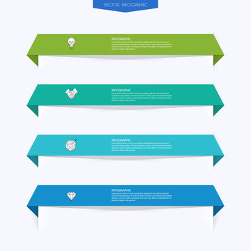 Vector info graphics for your business presentations. Can be used for website layout, numbered banners, diagram, horizontal cutout lines, web design.
