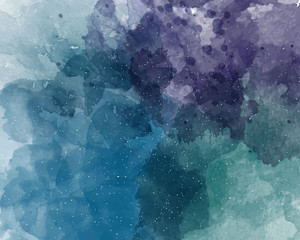 Wall Mural - vector watercolor space background. starry sky watercolor texture.