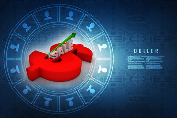 Poster - 3d rendering Stock market online business concept