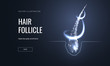 Hair follicle treatment low poly landing page template