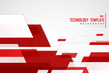 Poster - abstract red stripe lines pattern of technology template. illustration vector eps10