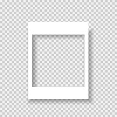 Aufkleber - Blank photo frame. Social media network photo frame with heart, message and chart icons