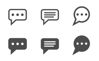 Aufkleber - Message icons template. Simple Speech bubble icons
