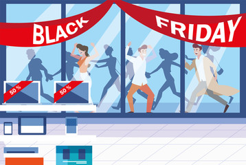 Poster - group of people in day black friday