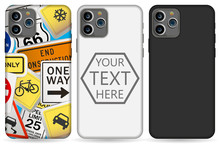 Phone Case Mockup Template Illustration (white/black).