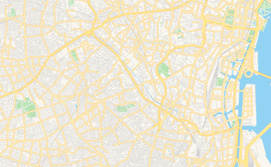  Printable street map of Meguro, Japan
