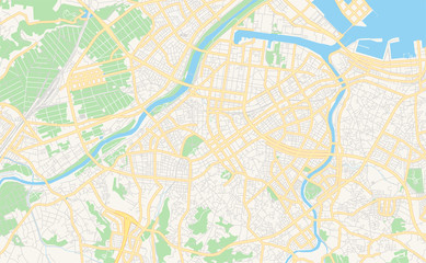  Printable street map of Hachinohe, Japan