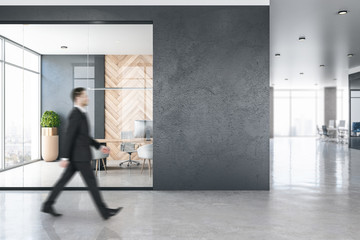 Poster - Businessman in modern office with copyspace
