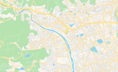  Printable street map of Takarazuka, Japan