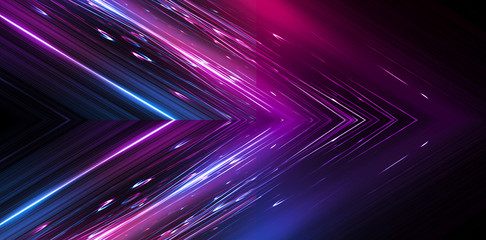 Wall Mural - abstract blue background with neon rays, flashes of light, faces, lines. cosmic abstract background 