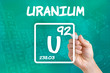 Symbol for the chemical element uranium