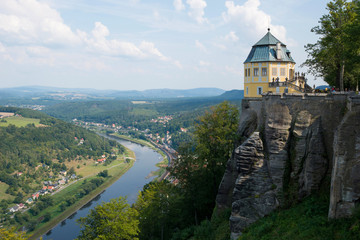 Poster - Fortress Koenigstein - Walls and entrance to the fortress of Koenigstein in Saxony, Germany.