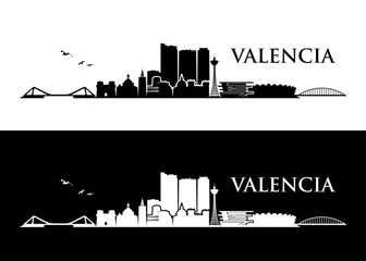 Wall Mural - Valencia skyline - Spain - vector illustration